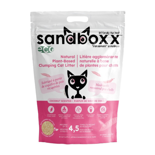 Sandboxx ECO ultra premium növényi alapú macskaalom KÓKUSZOS 3,65 kg